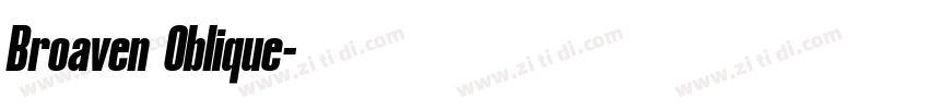 Broaven Oblique字体转换